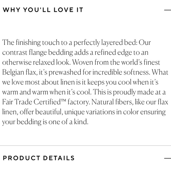 POTTERY BARN BELGIAN FLAX LINEN CONTRAST FLANGE KING DUVET - Picture 9 of 9